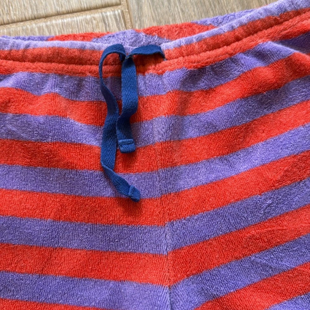 Mini Boden Striped Terry Cloth Shorts - Picture 2 of 7